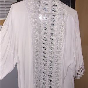 Very light and airy white and lace cardigan